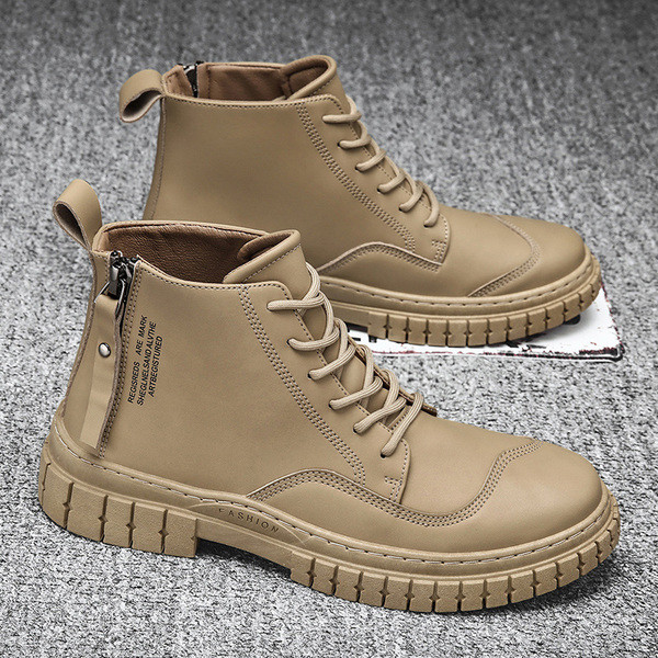 Új modell férfi bőrcsizma cipzárral - télre alkalmas