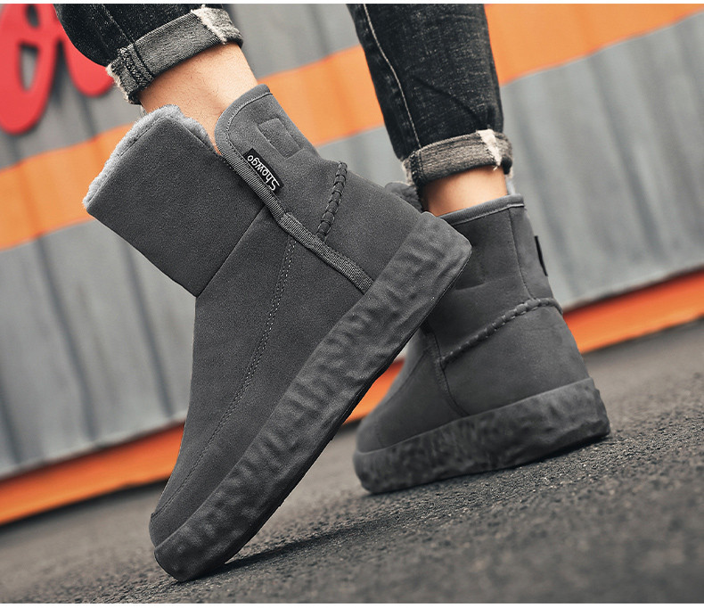 Ökoseemisnahast kõrge talla ja pehme voodriga meeste saapad