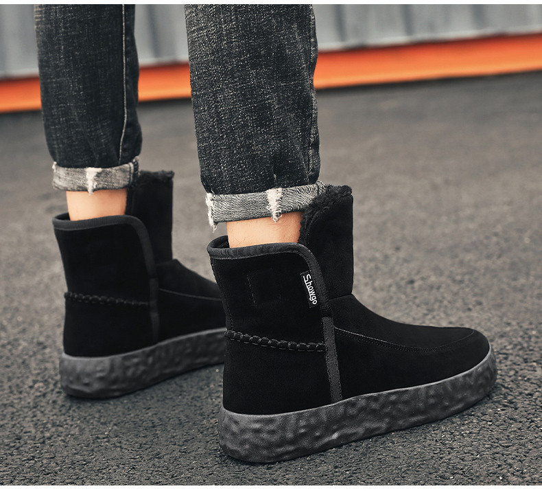 Ökoseemisnahast kõrge talla ja pehme voodriga meeste saapad