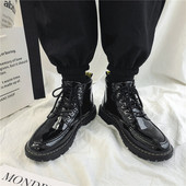 Muške lakirane čizme s vezicama