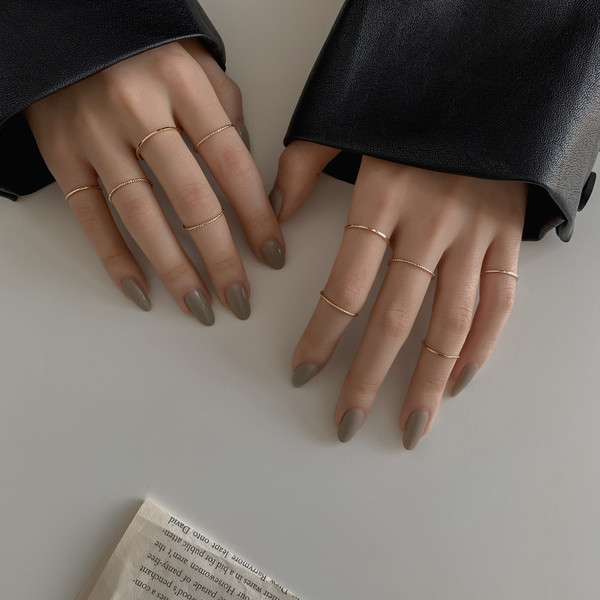 Moodne naiste sõrmusekomplekt tavaline mudel