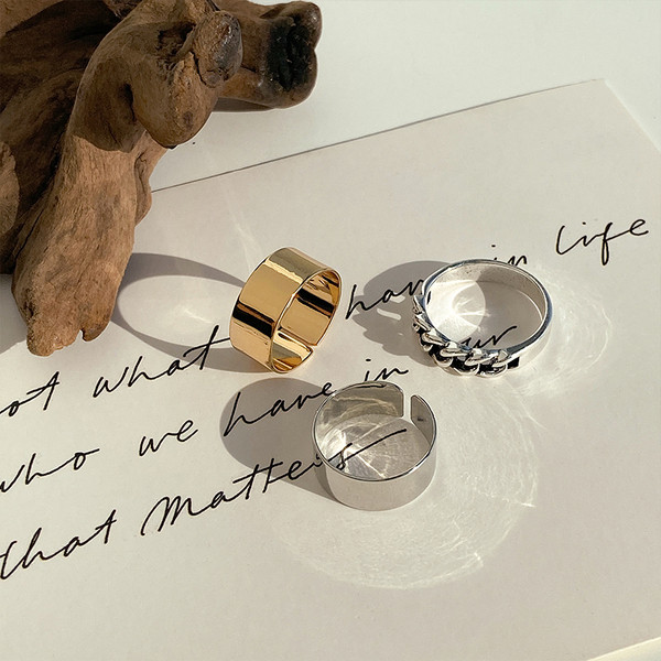 Napi, három gyűrűből álló női szett sima modell