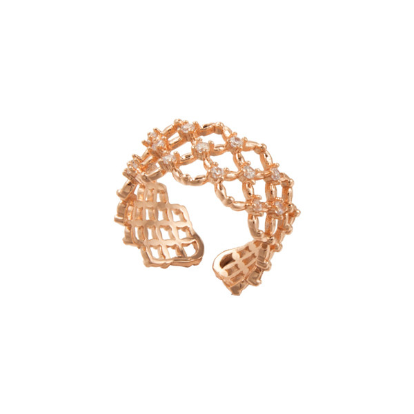 Stiilne naiste lai kivikestega sõrmus