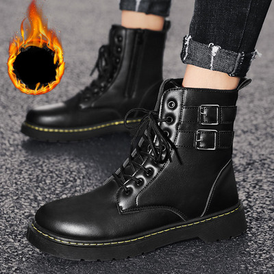 Öko bőrből készült modern férfi csizma - többféle modell