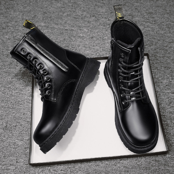 Öko bőrből készült modern férfi csizma - többféle modell