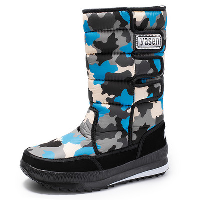 Alkalmi férfi csizma télre puha béléssel és foltokkal