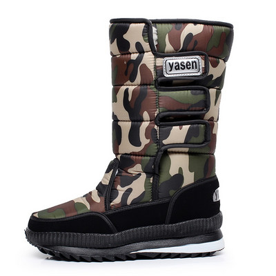 Alkalmi férfi csizma télre puha béléssel és foltokkal