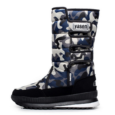 Alkalmi férfi csizma télre puha béléssel és foltokkal