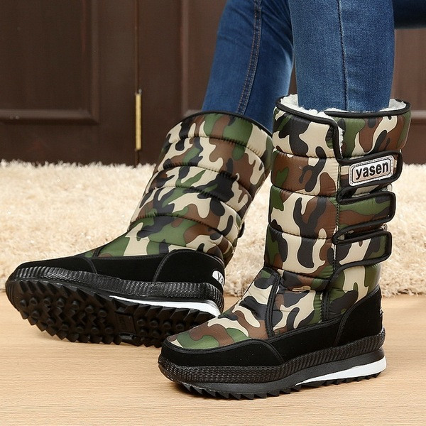 Alkalmi férfi csizma télre puha béléssel és foltokkal