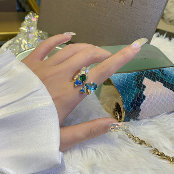 Ежедневен дамски пръстен с декоративни камъни