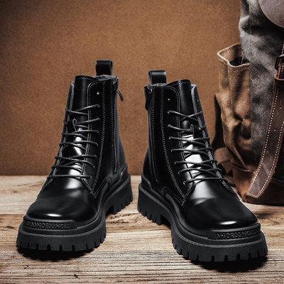 Bőr férfi csizma fűzővel - több modell