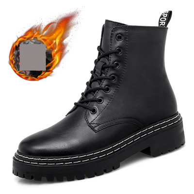 Férfi eco bőr csizma fűzővel - két modell