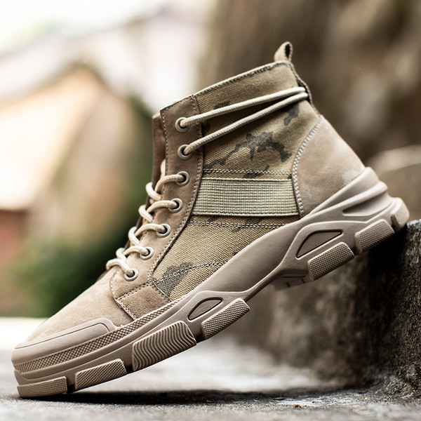 Kamuflaažimustriga meeste tekstiilist saapad