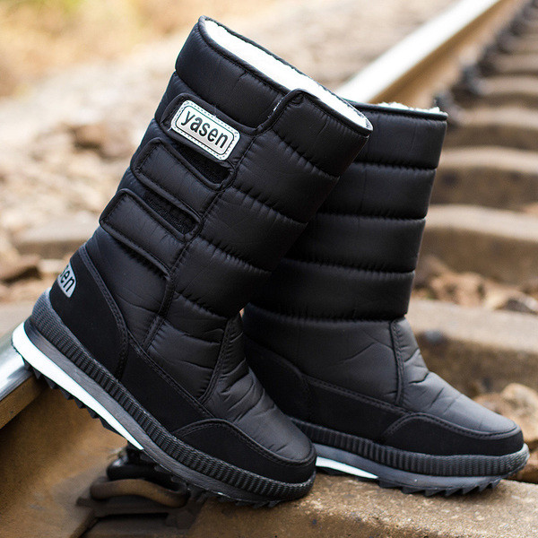 Alkalmi férfi csizma télire, lapos talppal