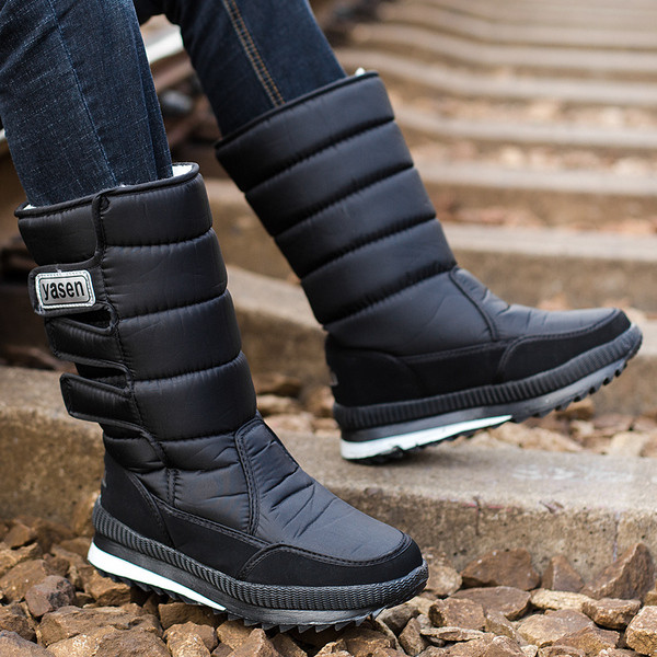 Alkalmi férfi csizma télire, lapos talppal