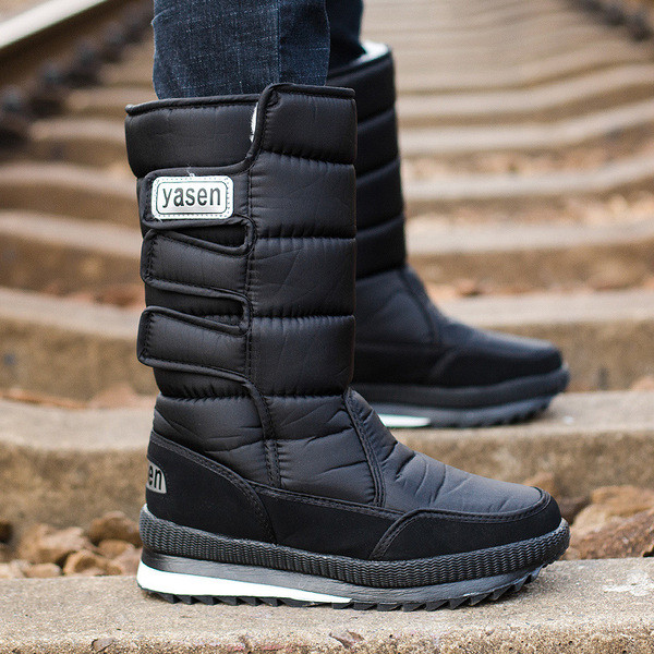 Alkalmi férfi csizma télire, lapos talppal