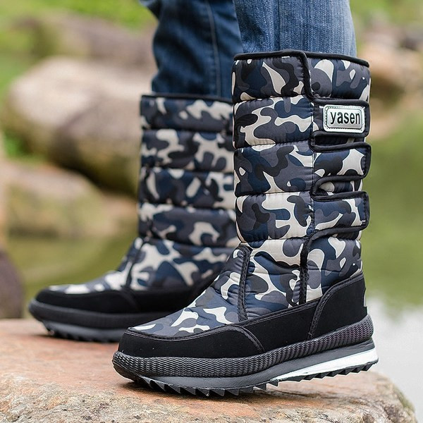 Alkalmi férfi csizma télire, lapos talppal