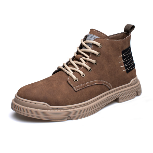 Stílusos férfi cipő eco velúrból, fűzővel