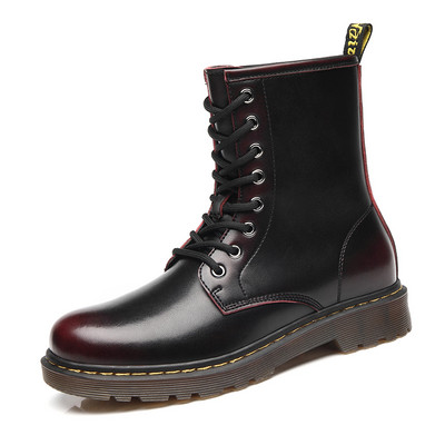 Férfi aktuális kubai csizma műbőrből, fűzővel