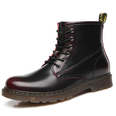 Férfi aktuális kubai csizma műbőrből, fűzővel