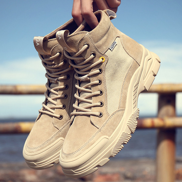 Eko bőrből készült téli férfi csizma emblémával