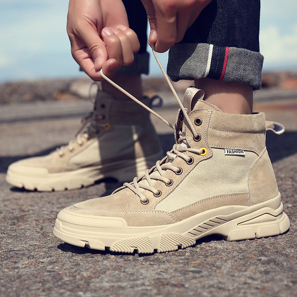 Eko bőrből készült téli férfi csizma emblémával