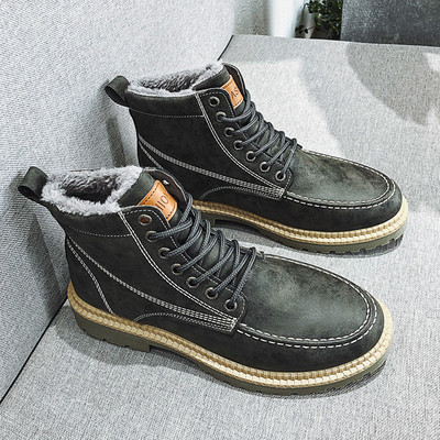 Férfi bőrcsizma meleg béléssel vagy anélkül