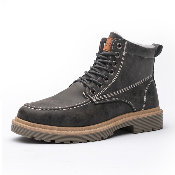 Férfi bőrcsizma meleg béléssel vagy anélkül