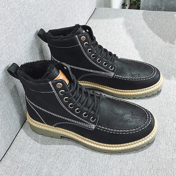 Férfi bőrcsizma meleg béléssel vagy anélkül