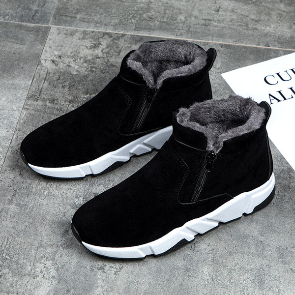 Öko velúrból készült férfi téli cipő, puha béléssel, két modellben