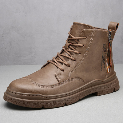 Ανδρικές χειμερινές μπότες από οικολογικό δέρμα