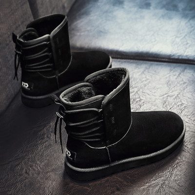 Aktuális férfi csizma fűzővel és meleg béléssel