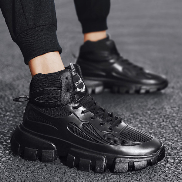 Eko bőrből és textilből készült téli csizma új modellje durva talppal