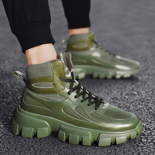 Eko bőrből és textilből készült téli csizma új modellje durva talppal