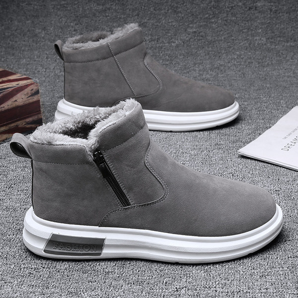 Férfi téli csizma meleg béléssel és lapos talppal