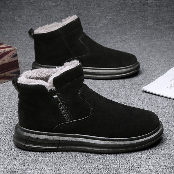 Férfi téli csizma meleg béléssel és lapos talppal