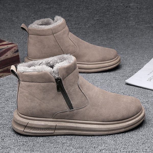 Férfi téli csizma meleg béléssel és lapos talppal