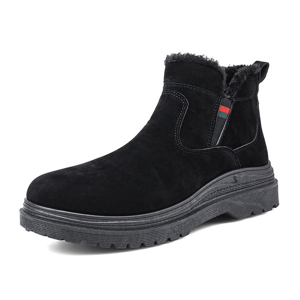 Téli férfi csizma meleg béléssel és durva talppal