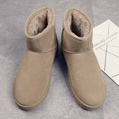 Meeste seemisnahast saapad tavaline sooja voodriga mudel