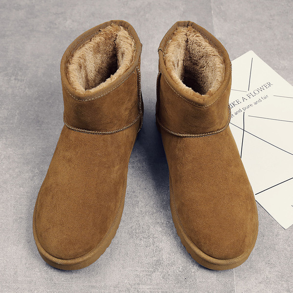 Meeste seemisnahast saapad tavaline sooja voodriga mudel