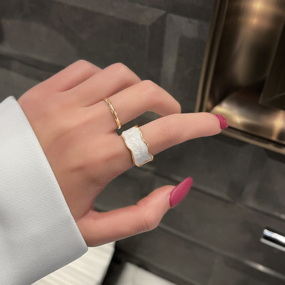 Moodne kahest sõrmust koosnev naiste komplekt tavaline mudel