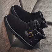 Ανδρικές casual μπότες με μαλακή επένδυση και μεταλλική αγκράφα