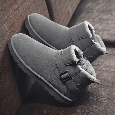 Ανδρικές casual μπότες με μαλακή επένδυση και μεταλλική αγκράφα