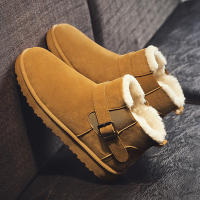 Ανδρικές casual μπότες με μαλακή επένδυση και μεταλλική αγκράφα