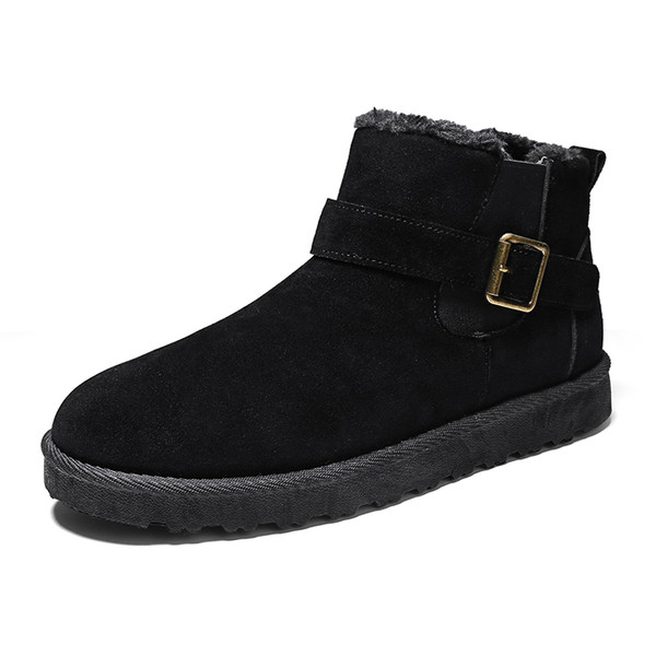 Ανδρικές casual μπότες με μαλακή επένδυση και μεταλλική αγκράφα