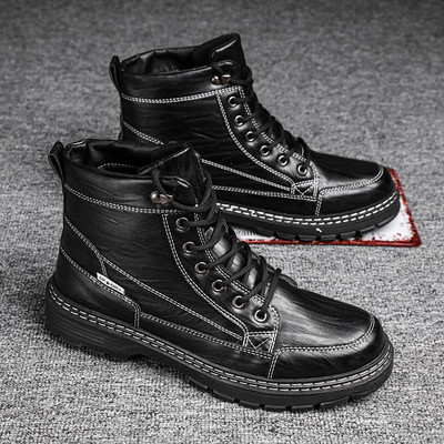 Ανδρικές έκο δερμάτινες μπότες με ή χωρίς θερμή επένδυση