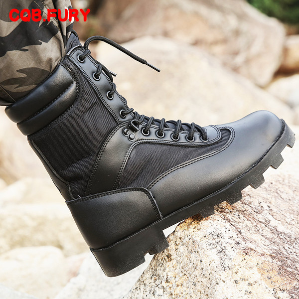 Téli férfi csizma durva talppal, fekete színben