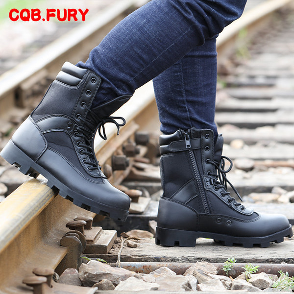 Téli férfi csizma durva talppal, fekete színben