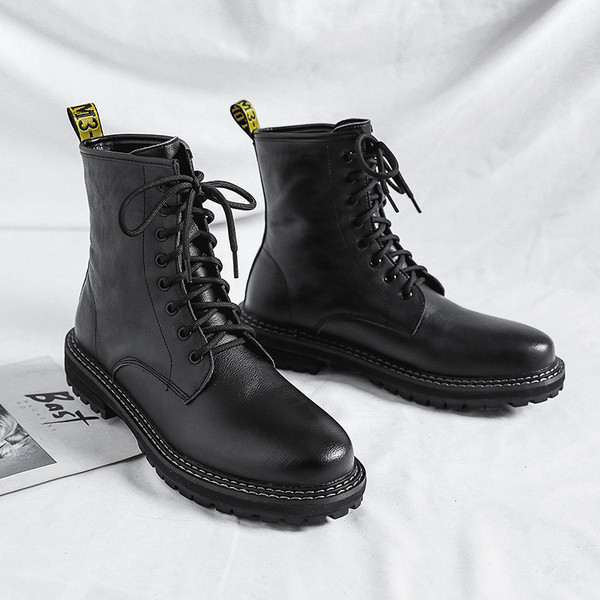 Moodsad musta värvi ökonahast meeste saapad