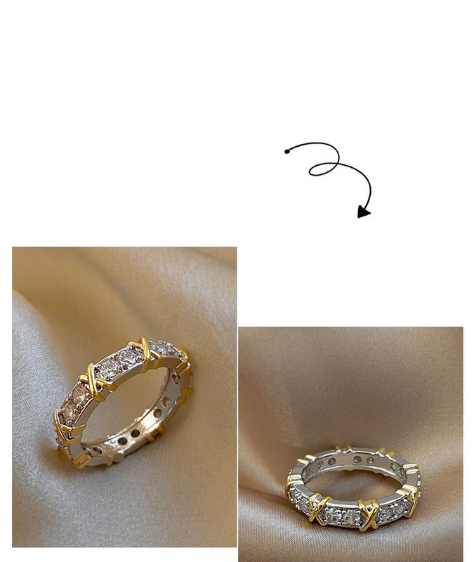 Stiilne naiste õhuke kivikestega sõrmus